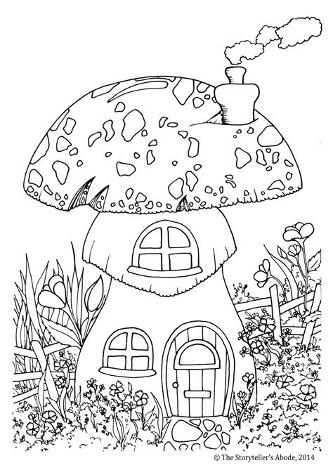 toadstool house forest coloring pages garden coloring pages enchanted