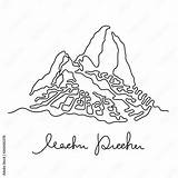 Machu Picchu sketch template