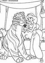 Jasmine Tigre Aladin Kleurplaat Aladdin Jazmin Kleurplaten Coloringhome Poza Desene Everfreecoloring Colorat Princesses sketch template