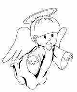 Angel Coloring Angelitos Pages sketch template