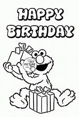 Coloring Birthday Happy Elmo Pages Print Sesame Street Aunt Kids Printables Receipt Present Printable Drawing Size Color Sheets Books Getdrawings sketch template