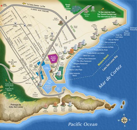 cabo san lucas resorts map  map   world