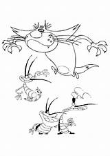 Cockroaches Oggy Chasing sketch template