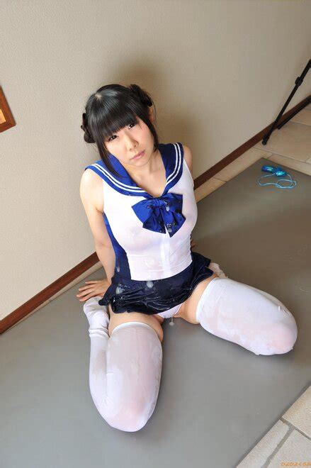 Hiyo Nishizuku Cosplayer Wearing Etch Sailor Leotard Hiyo Serareo045