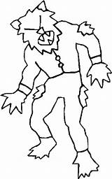 Werewolf Werewolves Coloring Pages Kids sketch template