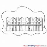 Fence Coloring Pages Farm Sheet Title sketch template