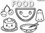 Food Cute Coloring Pages Print Colorings sketch template
