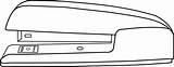 Stapler Clipart Line Office Clip Outline Sweetclipart Cliparts Clipground Lineart sketch template