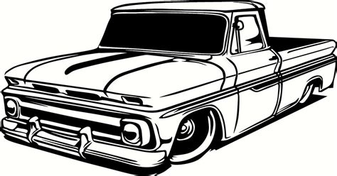 chevy truck silhouette  getdrawings