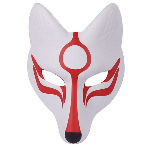 amosfun fox mask japanese kabuki kitsune masks  men women children