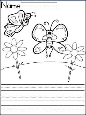 butterfly kindergarten writing template   teachers