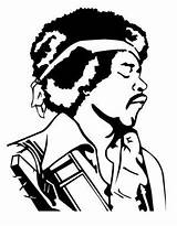 Hendrix Jimi Getdrawings sketch template