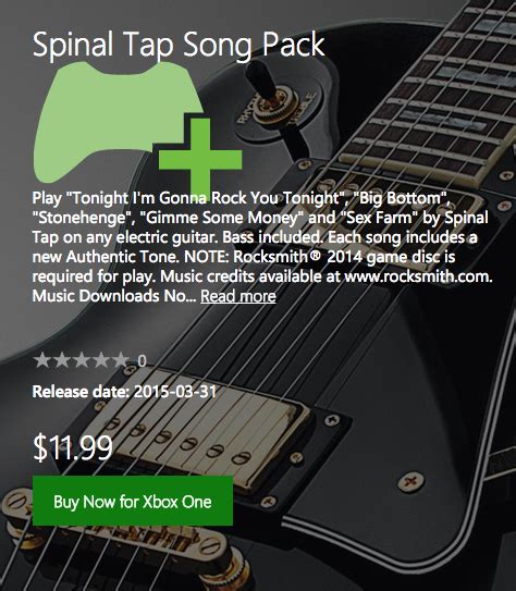 Dlc Leak Xbox One Marketplace Sees Packs From Spinal Tap