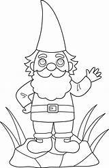 Gnome Garden Drawing Clipart Colorable Clip Cartoon Coloring Drawings Powerpoint Cliparts Sweetclipart Line Getdrawings Paintingvalley Library sketch template