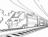 Train Coloring Pages Outline Clipart Bullet Speed High Drawing Colouring Modern Print Toy Steam Pacific Cliparts Printable Color Union Locomotive sketch template
