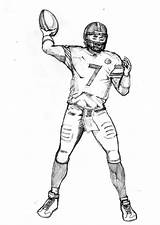 Football Coloring Pages Player Players Nfl Drawing Drawings Ohio State Draw Buckeyes Bengals Sketch Cool Stuff Cartoon Color Cincinnati Clipart sketch template