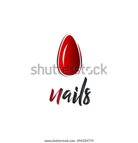 fashion nails logo symbol beauty salon stock vector
