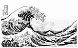 Wave Kanagawa Vague Coloriage Imprimer Japon Onda Giappone Coloriages Adulti Waves Ola Justcolor Hokusai Dedans Welle Japonais Adultes Erwachsene Malbuch sketch template