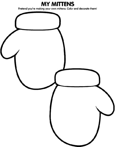 mittens coloring page crayolacom