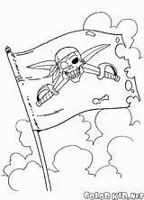 Pirata Bandera Colorkid sketch template