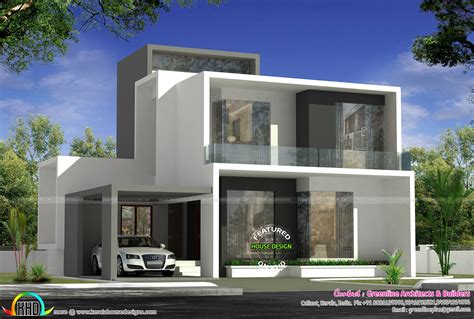 cute simple contemporary house plan kerala home design  floor plans