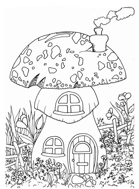 fairy house coloring pages coloring pages