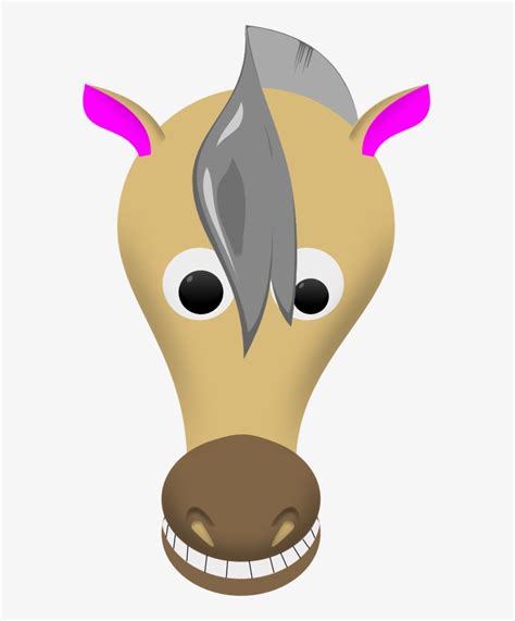 printable cartoon horse head template horse mask clip art