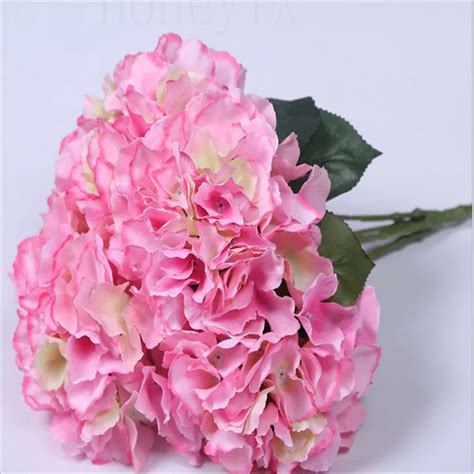 hot pink hydrangea beautiful artificial flower bunch bouquet home