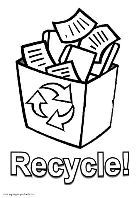coloring pages recycle coloring pages printablecom