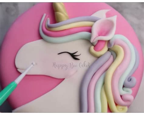 unicorn cake topper template draw fdraw