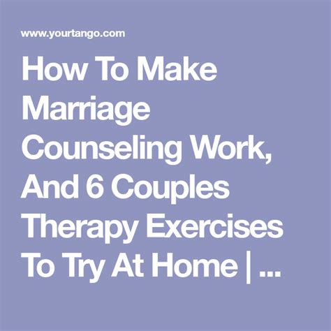 6 Amazing Couples Therapy Exercises You Can Try At Home And Skip The
