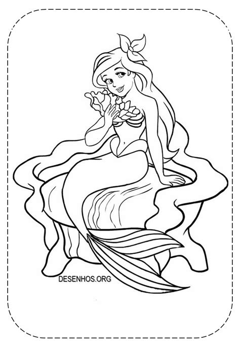 109 Desenhos Da Ariel Para Colorir E Imprimir