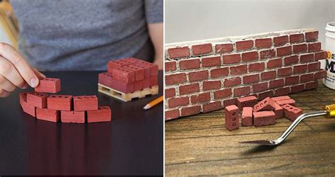miniature cement bricks  mortar    build   mini wall