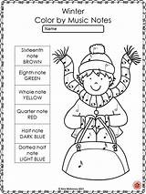 Music Winter Color Coloring Notes Worksheets Kids Symbols Activities Colouring Choose Board Pages Vivaldi Dynamics sketch template