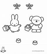 Miffy Coloring Pages Cartoon Color Character Printable Kids Characters Sheets Found sketch template