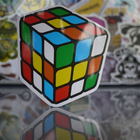 colorful rubiks cube sticker skateboard stickers rubiks cube