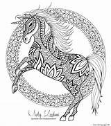 Mandala Unicorn Coloring Adult Printable Pages Drawing Color Print Drawings Paintingvalley sketch template