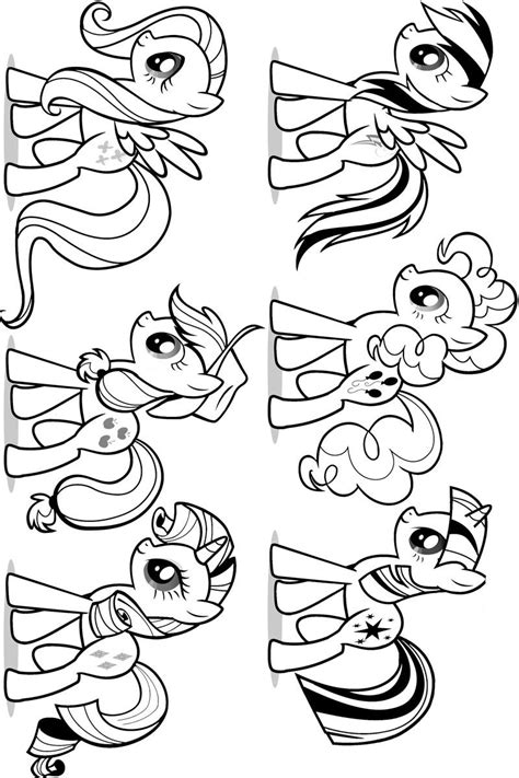 pony body outline sketch coloring page