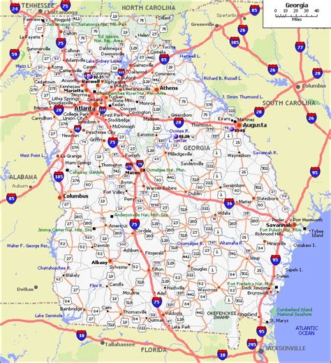 usa interstate highway map identify  location  map  america georgia map georgia map
