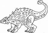 Saichania Herbivorous Genus Ankylosaurus sketch template