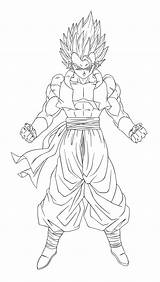 Gogeta Dragon Ball Coloring Pages Super Drawings Dbz Drawing Deviantart Ssj2 Choose Board Lineart Goku Anime Cool sketch template