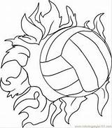 Volleyball Coloring Pages Draw sketch template