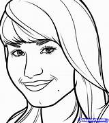 Demi Coloring Lovato Pages Drawing Easy Clipart Popular Library sketch template