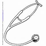 Coloring Doctor Pages Tools Kids Stethoscope Doctors Color Clipart Printable Family Jobs People Colouring Hospital Cliparts Stetoscope Library Template Sketchite sketch template
