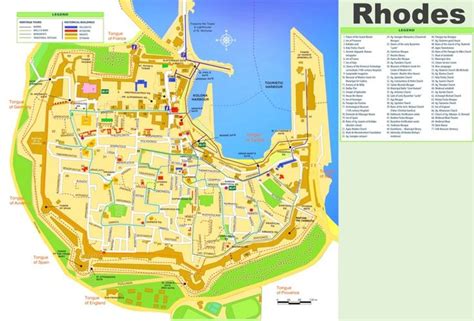 rhodes  town map  town rhodes  town town map