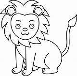 Lion Clipart Drawing Cliparts Library Line sketch template