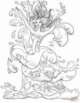 Coloring Goddess Sea Pages Supercoloring Coloriage Drawing Printable Déesse Aphrodite sketch template