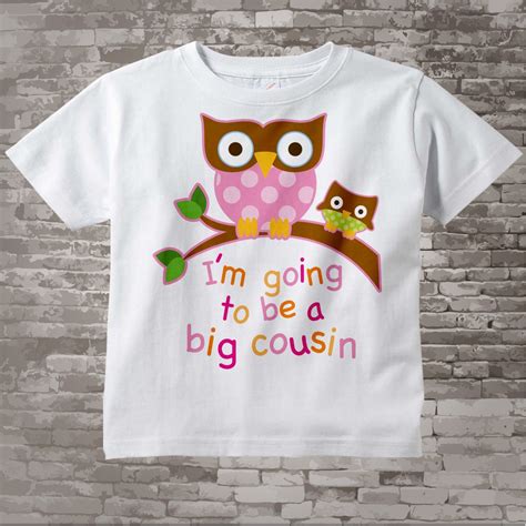 big cousin shirt i m going to be a big cousin owl tee