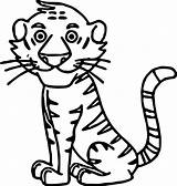 Coloring Tiger Sitdown Wecoloringpage Pages sketch template