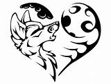 Tribal Heart Tattoo Tattoos Wolf Moon Drawings Outline Clipart Designs Cliparts Clipartbest Tabatha Library Lilz Eu Wolves Drawing Loup Amp sketch template